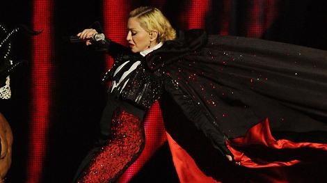 Madonna falls brit awards
