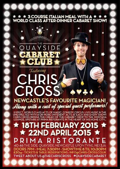 Quayside Cabaret Club 2015 - WIN Tickets and 3 course meal to Quayside Cabaret Club!